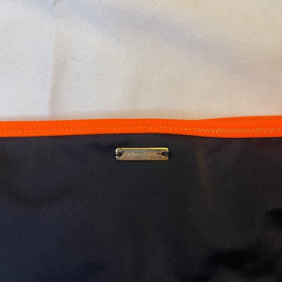Victoria's Secret Black Bikini Bottom with Orange Trim - Picture 3 of 4
